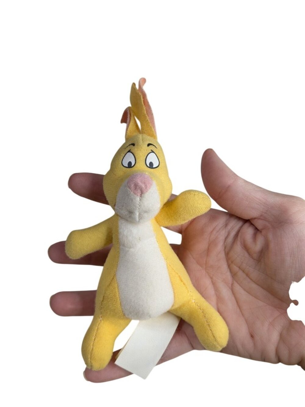 Disney Winnie The Pooh Rabbit McDonalds Plush Toy 6" Vintage Yellow & White Coll